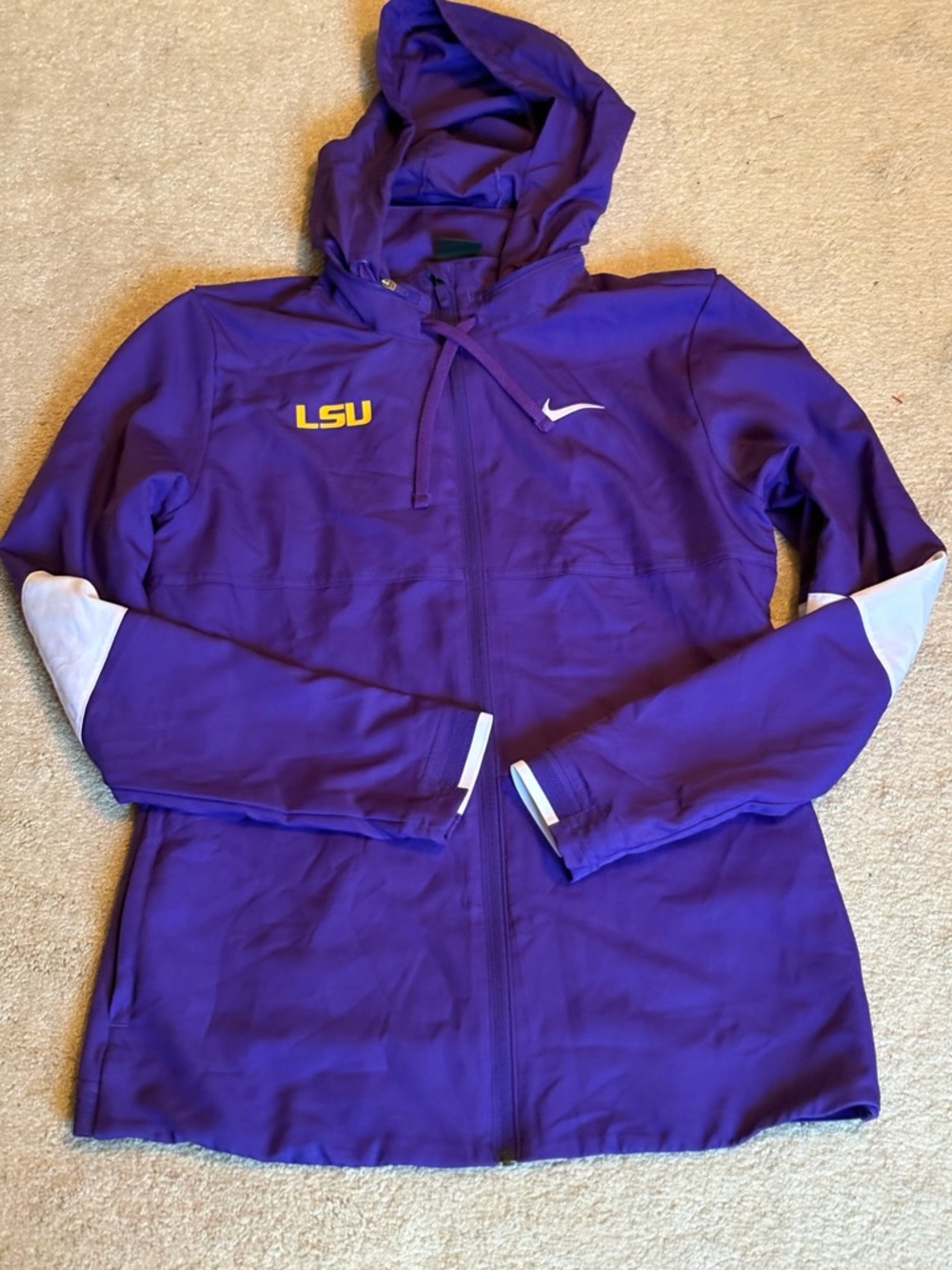Nike LSU Tigers
Women's Full Zip Long Sleeve
Hooded Jacket Size Med